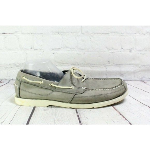 Timberland Other - Timberland Earthkeepers Kiawah Bay Gray Leather Moccasin Boat Shoes Size 14